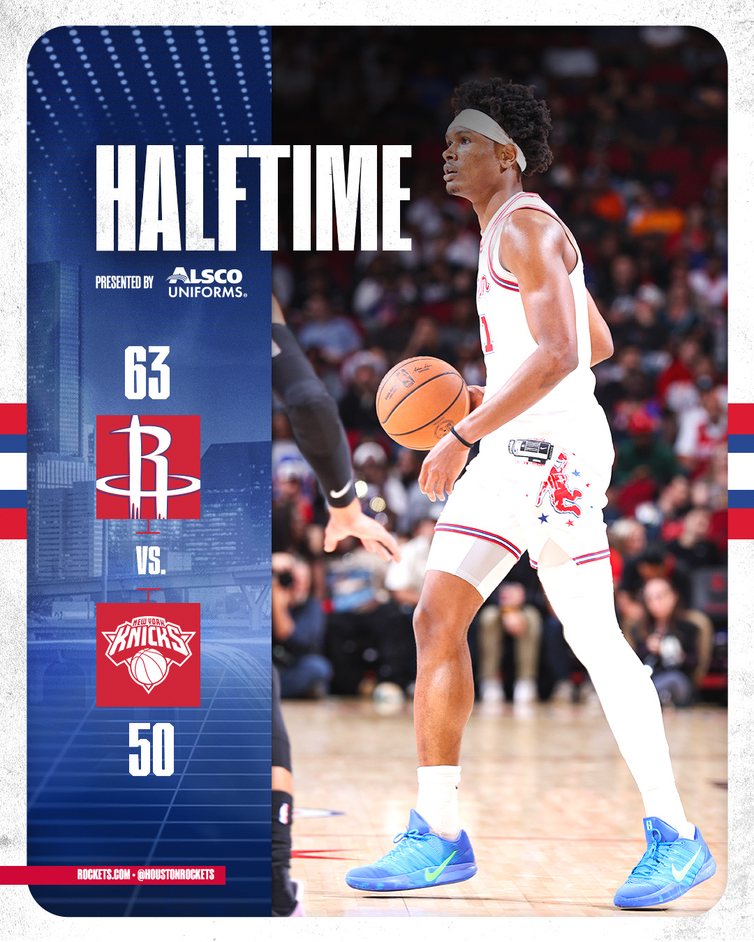 B体育首页-杜兰特27+6+8火箭击败尼克斯3连胜，唐斯22+8布伦森仅12分